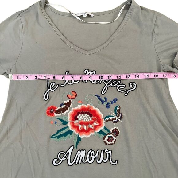 Miss Me ~Je Te Manque? (You miss me?) ~ round neck Tshirt dress ~ size Medium - Picture 8 of 11